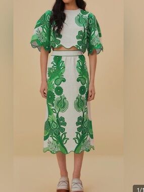 FARM Rio Color Festival Midi Skirt